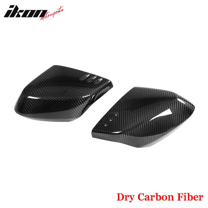2020-2025 Chevy Corvette IKON Gloss Black Mirror Cap Dry Carbon Fiber