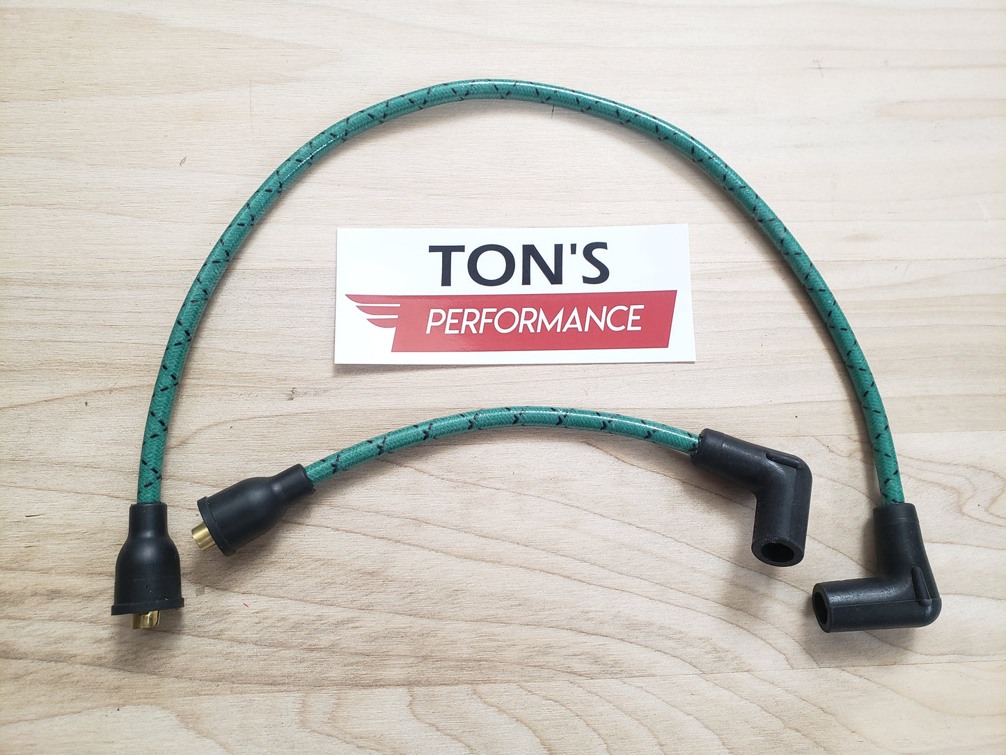 Cloth Braided Plug Wires Harley Dyna Softail 1991 - 1998 / PAIR OF REPLACEMENT OEM LENGTH WIRES