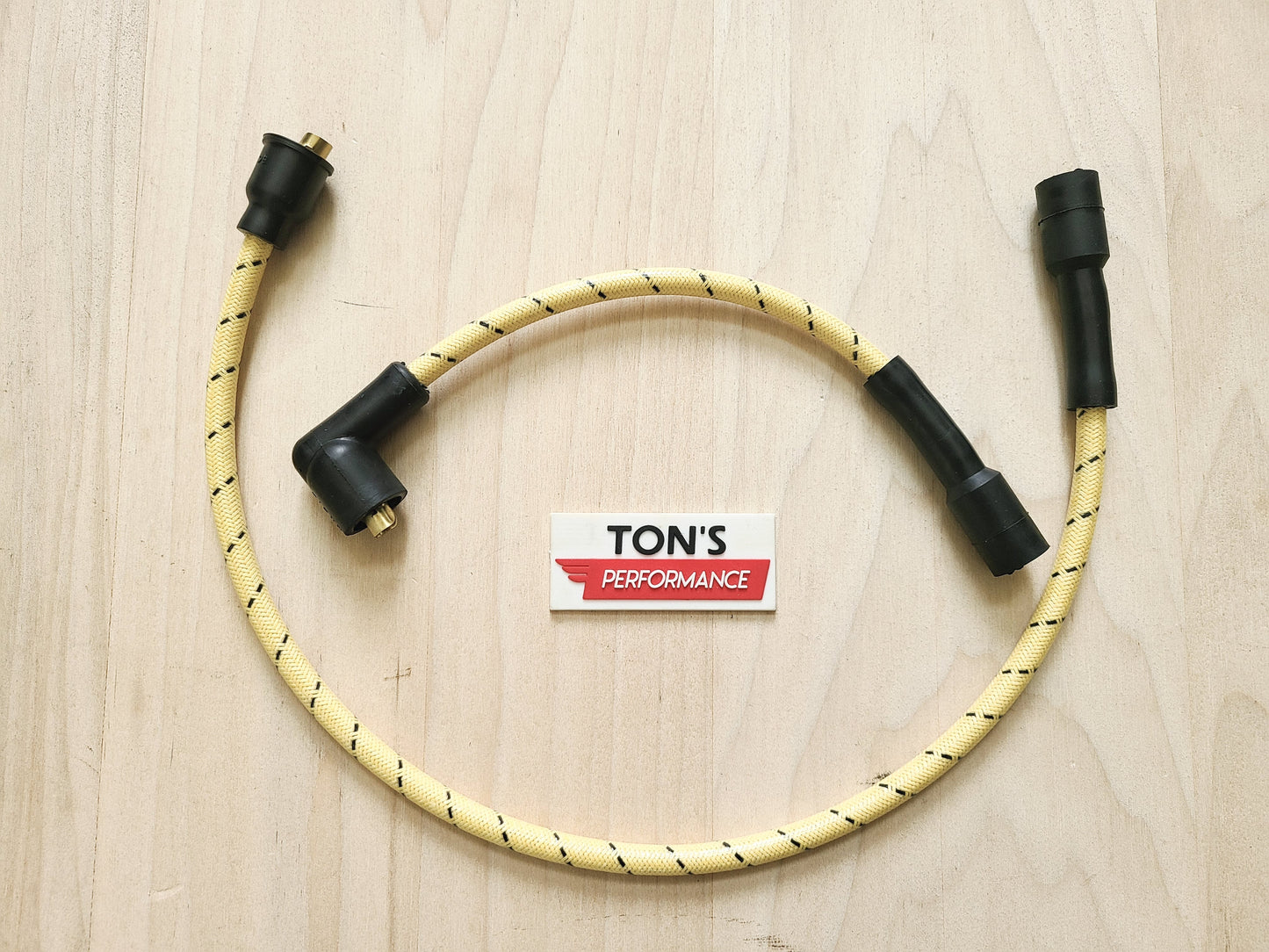 Cloth Braided Plug Wires Harley Sportster 1986 - 2003 / PAIR OF REPLACEMENT OEM LENGTH WIRES