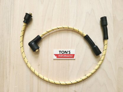 Cloth Braided Plug Wires Harley Sportster 1986 - 2003 / PAIR OF REPLACEMENT OEM LENGTH WIRES