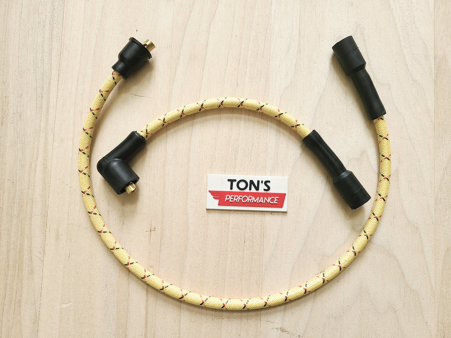 Cloth Braided Plug Wires Harley Sportster 1986 - 2003 / PAIR OF REPLACEMENT OEM LENGTH WIRES