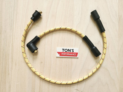 Cloth Braided Plug Wires Harley Sportster 1986 - 2003 / PAIR OF REPLACEMENT OEM LENGTH WIRES