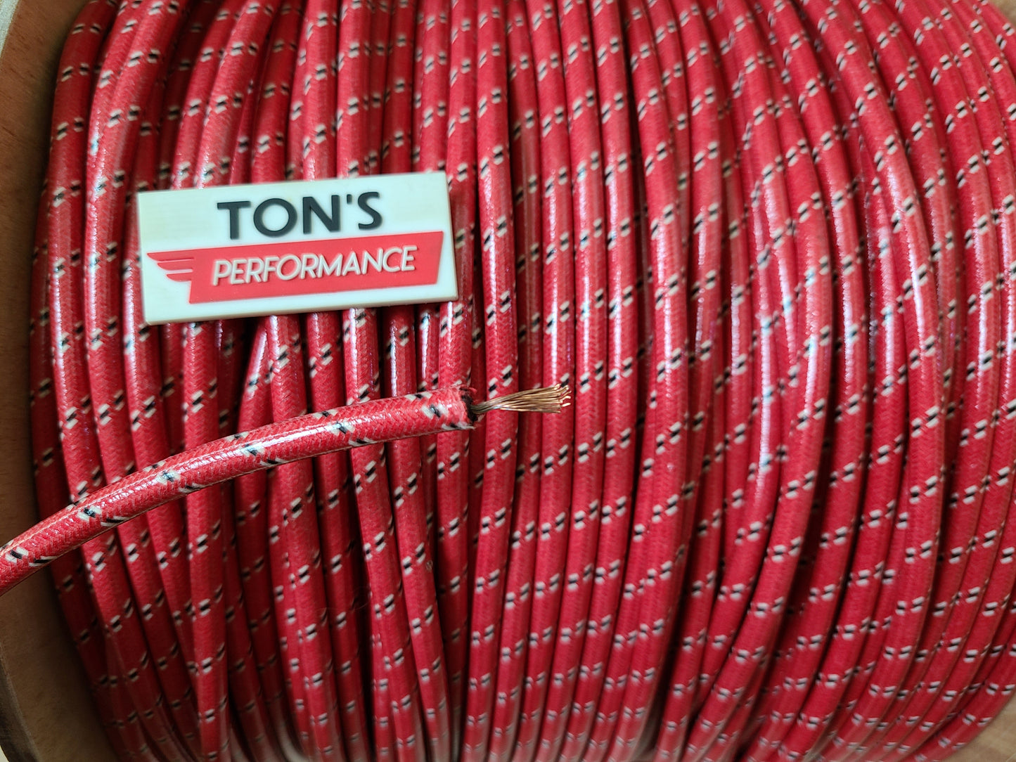 7mm Copper Core Cloth Braided Spark Plug Wire [Sold By The Foot]