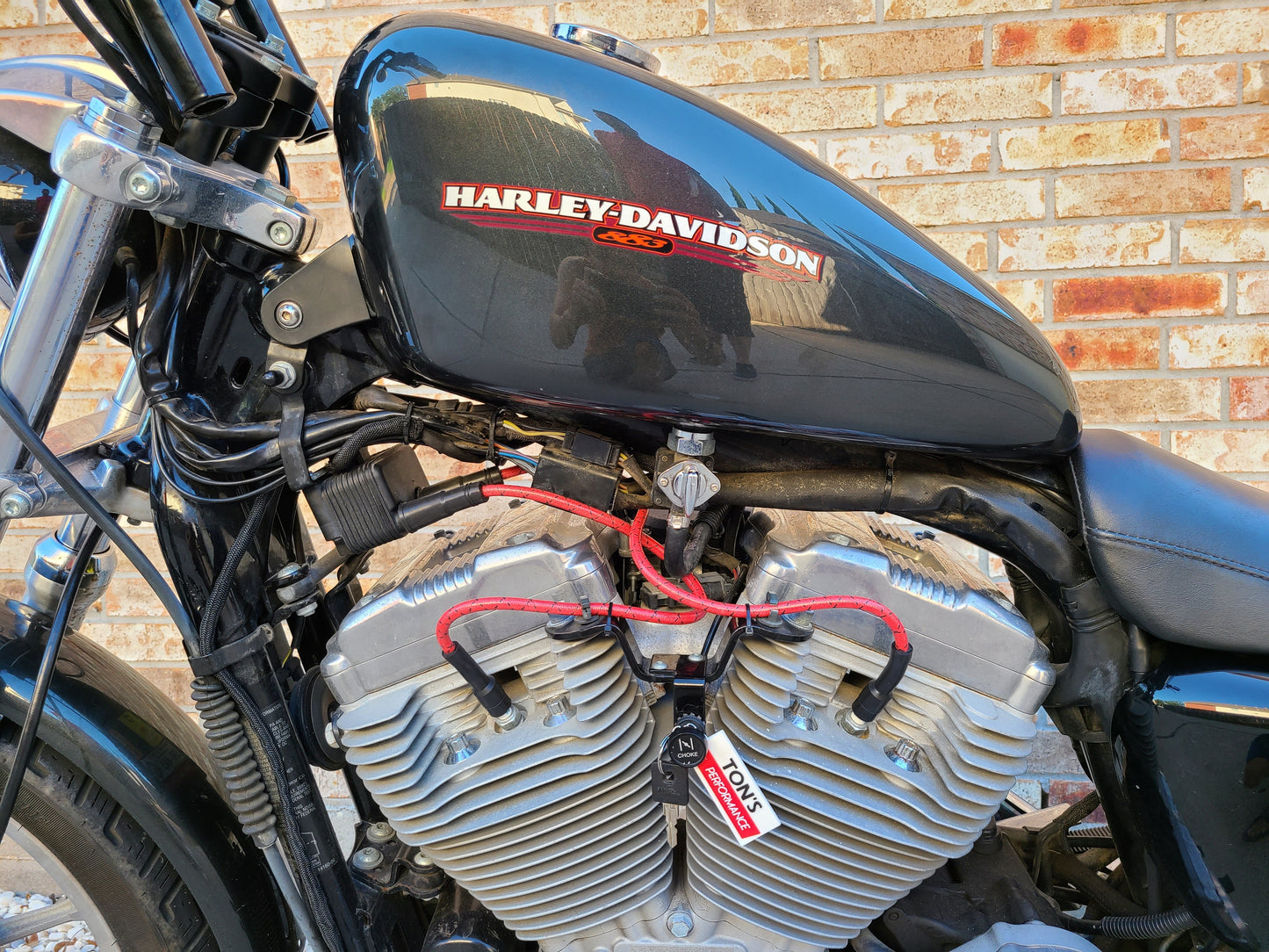 Cloth Braided Plug Wires Harley Sportster 2004 - 2006 / PAIR OF REPLACEMENT OEM LENGTH WIRES