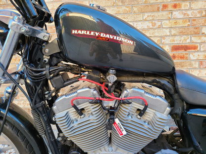 Cloth Braided Plug Wires Harley Sportster 2004 - 2006 / PAIR OF REPLACEMENT OEM LENGTH WIRES