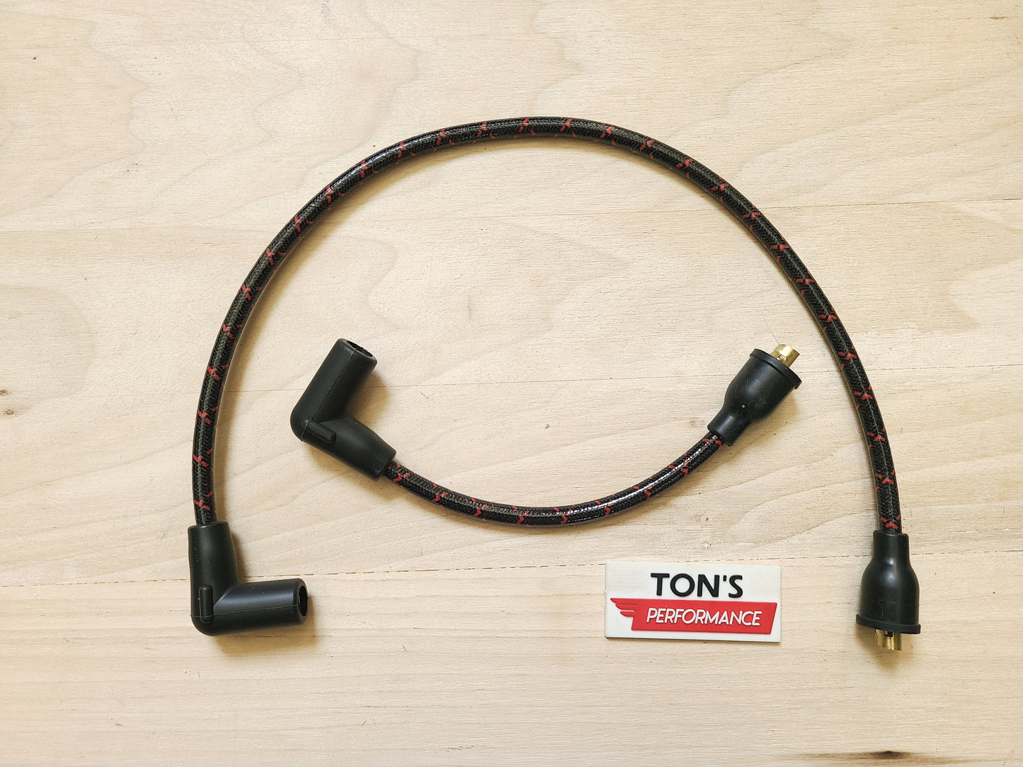 Cloth Braided Plug Wires Harley Dyna Softail 1991 - 1998 / PAIR OF REPLACEMENT OEM LENGTH WIRES