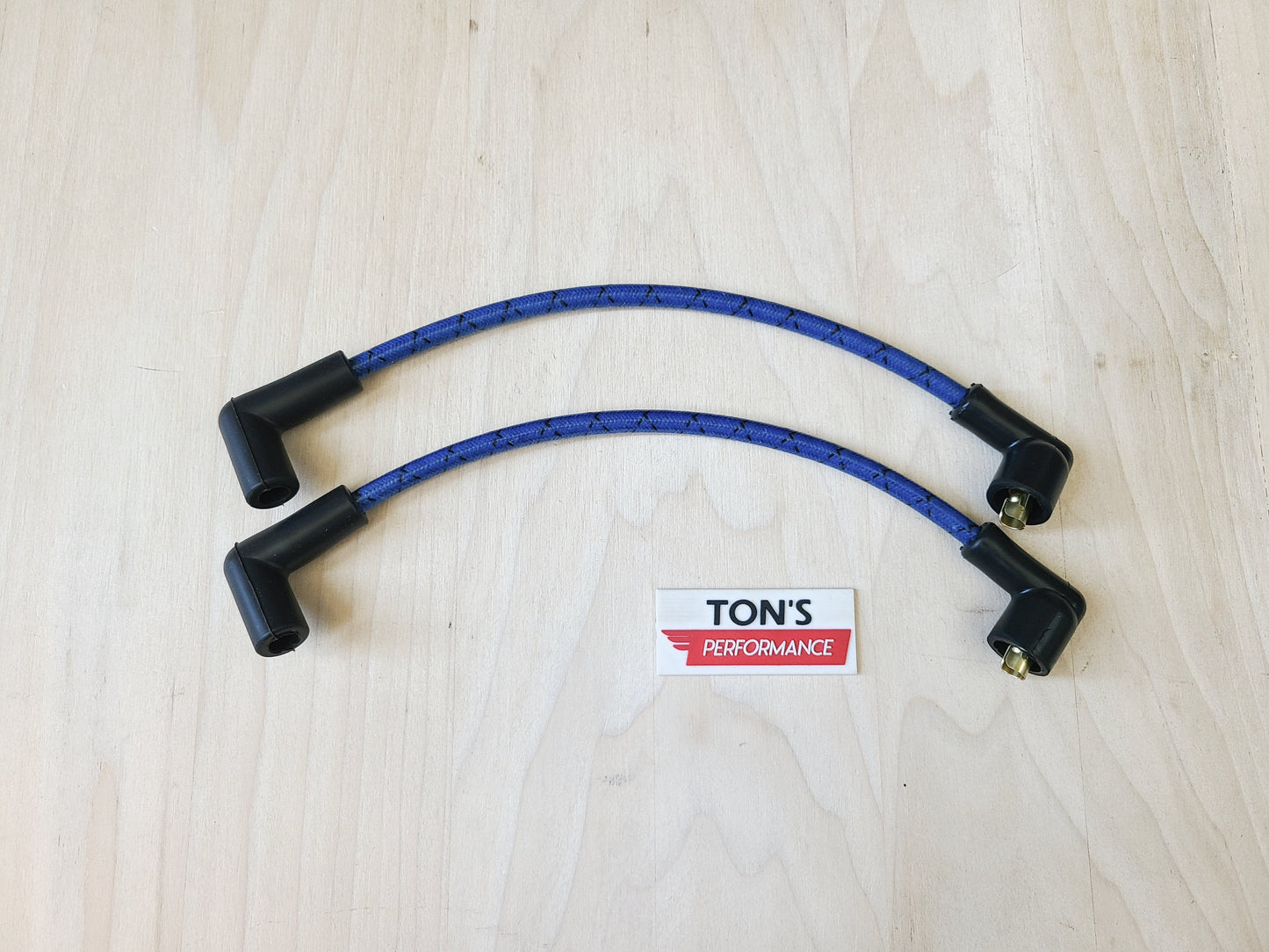 Cloth Braided Plug Wires Harley FXR 1982+ / PAIR OF REPLACEMENT OEM LENGTH WIRES