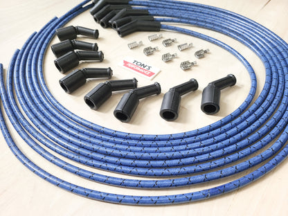 Vintage Cloth Braided Spark Plug Wires LSX LS1 LS LT SWAP Unassembled wire kit
