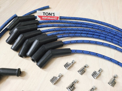 Vintage Cloth Braided Spark Plug Wires LSX LS1 LS LT SWAP Unassembled wire kit