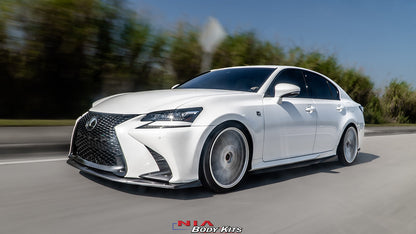 Lexus GS Base Model, F-Sport NIA Full lip Body Kit 5pcs (Front Splitter, Side Skirt Rockers, Rear apron spats) 2016-2020 in ABS