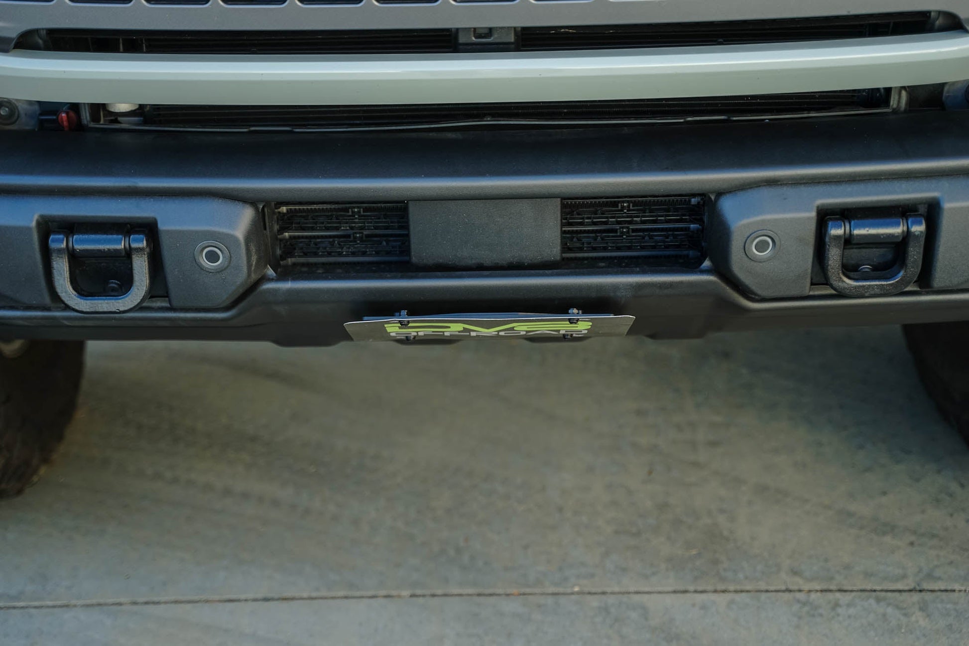 Visibility of the Capable Bumper Slanted Front License Plate Mount for the 2021-2023 Ford Bronco