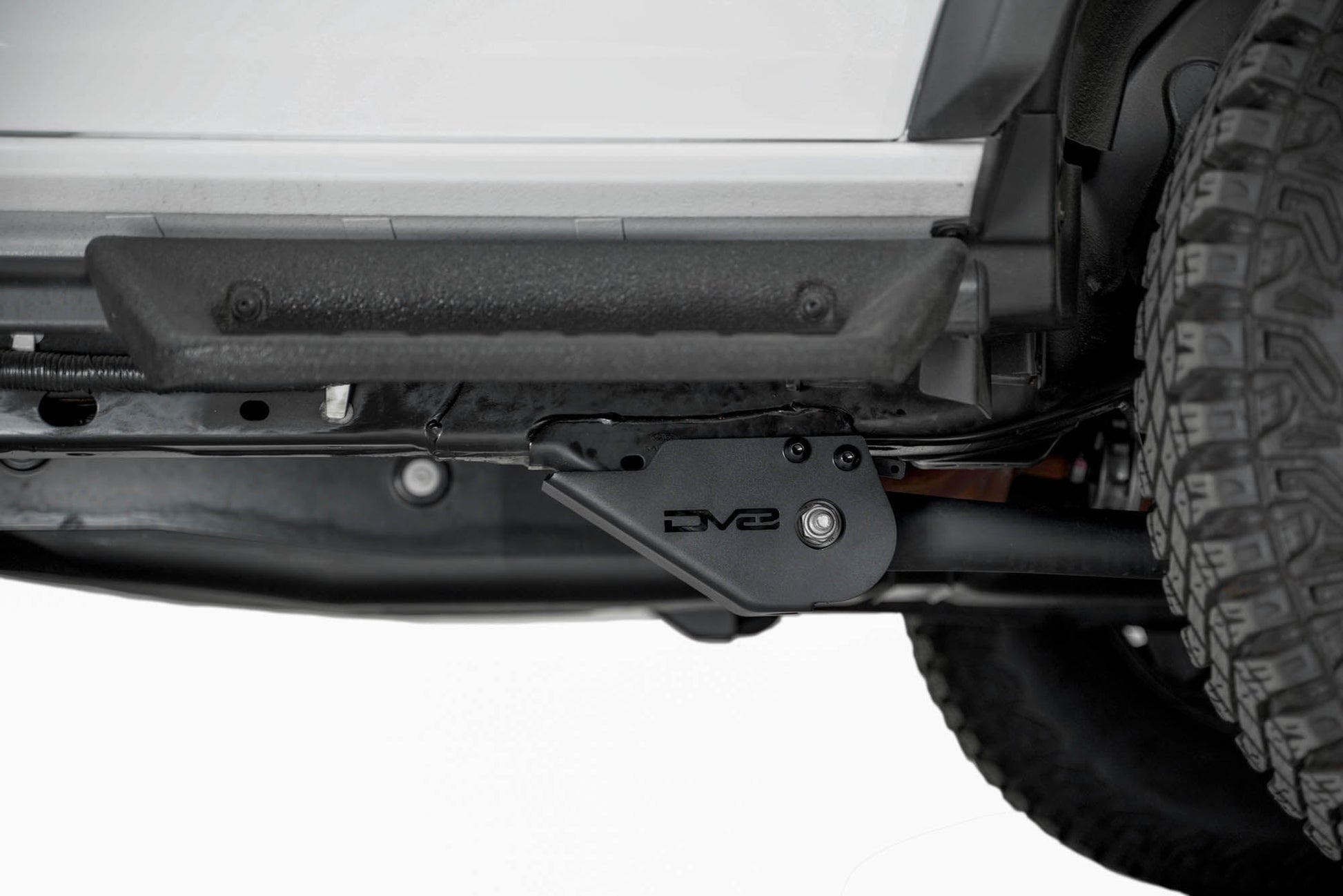 Side View of Trailing Arm Skid Plates for the 2021-2023 Ford Bronco with No OEM Skid