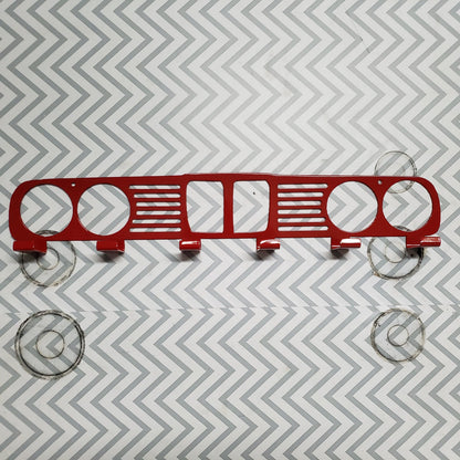 BMW E30 Grill coat Rack – Steel Wall Mounted Coat and Hat Hanger – 20" Classic Euro Car Organizer