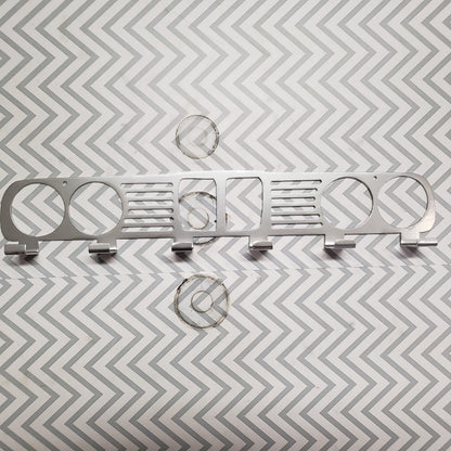 BMW E30 Grill coat Rack – Steel Wall Mounted Coat and Hat Hanger – 20" Classic Euro Car Organizer