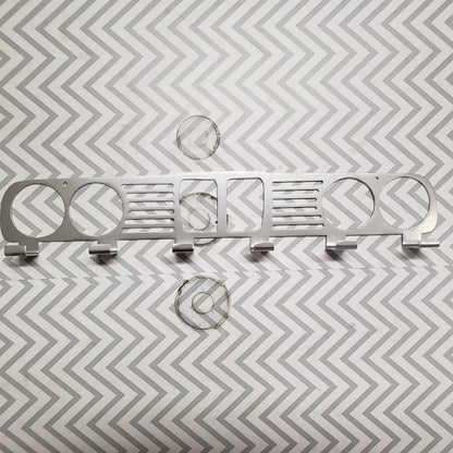 BMW E30 Grill coat Rack – Steel Wall Mounted Coat and Hat Hanger – 20" Classic Euro Car Organizer