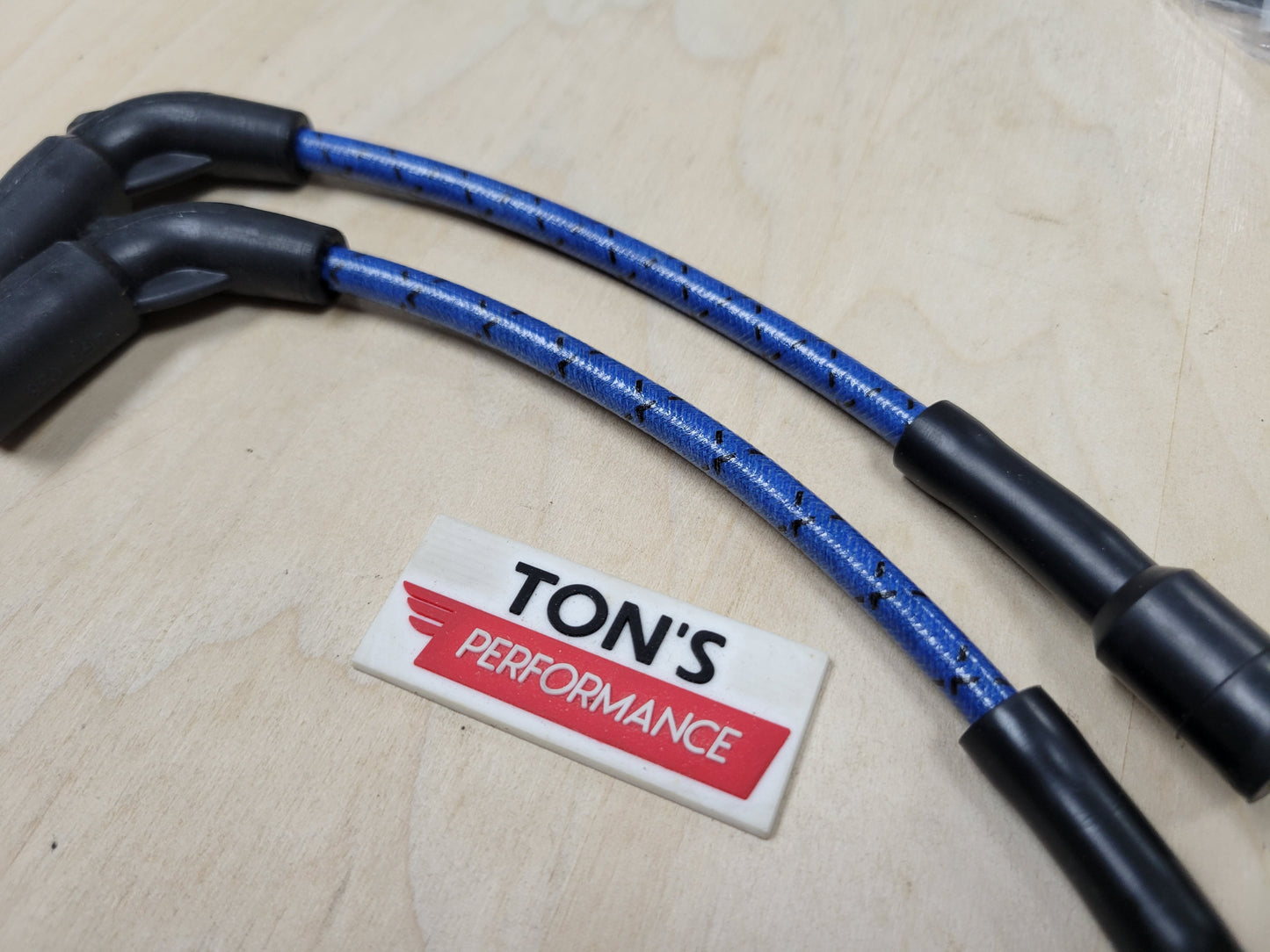 Cloth Braided Plug Wires Harley Sportster 2007+ / PAIR OF SHORT WIRES FOR RELOCATED COIL