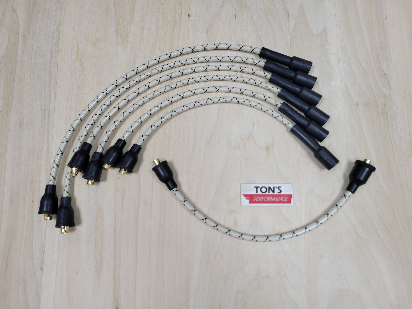 Vintage Style Chevy 216 / 235 Cloth Covered Spark Plug Wire Set