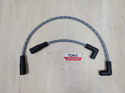 Cloth Braided Plug Wires Harley Dyna Softail 1999 - 2017 / PAIR OF REPLACEMENT OEM LENGTH WIRES