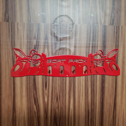 Dodge 30" SRT Scat Pack Towel, Coat, and Hat Rack – Steel Wall Organizer