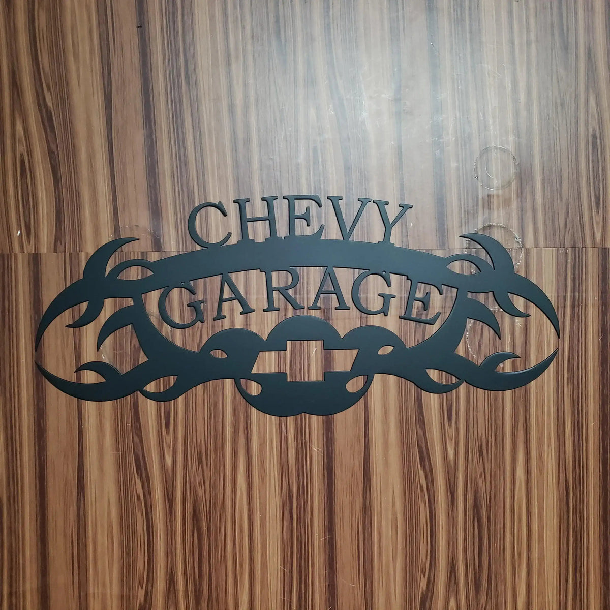Chevy Garage Metal Sign – Custom Plasma Cut Steel Wall Decor for Garage, Shop, or Mancave