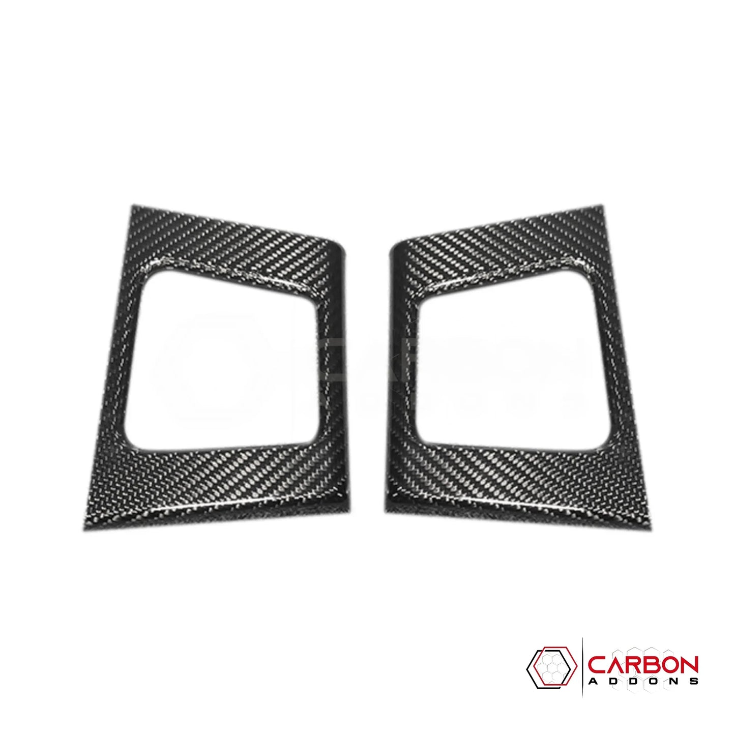 Real Carbon Fiber Rear Door Storage Frame Covers for 2021+ Ford F-150