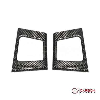 Real Carbon Fiber Rear Door Storage Frame Covers for 2021+ Ford F-150