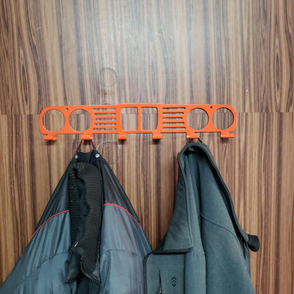 BMW E30 Grill coat Rack – Steel Wall Mounted Coat and Hat Hanger – 20" Classic Euro Car Organizer
