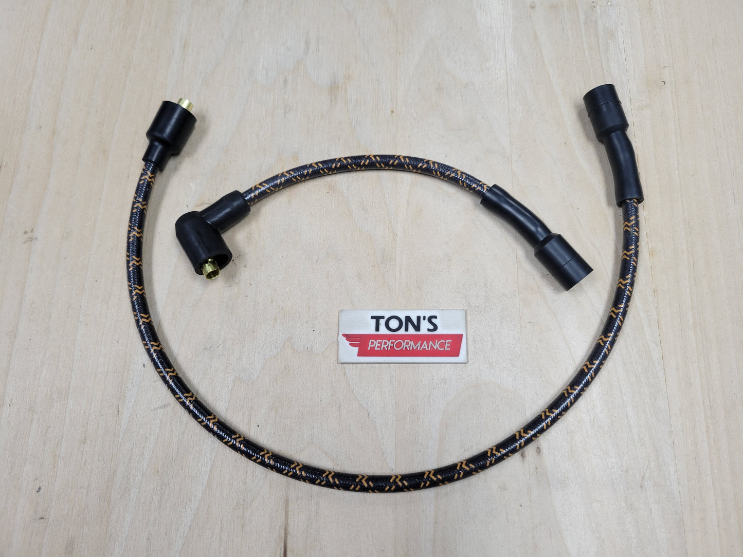 Cloth Braided Plug Wires Harley Sportster 1986 - 2003 / PAIR OF REPLACEMENT OEM LENGTH WIRES