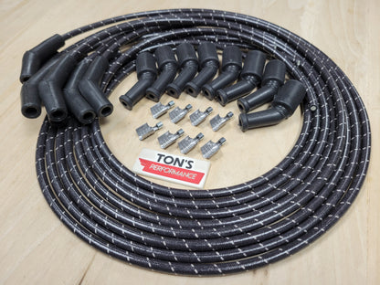 Vintage Cloth Braided Spark Plug Wires LSX LS1 LS LT SWAP Unassembled wire kit
