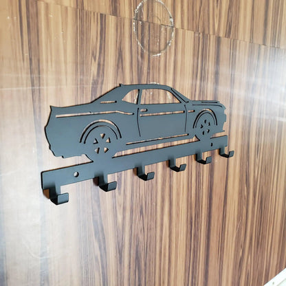 Dodge Demon Challenger Keychain Rack – Steel Wall Mounted Muscle Car Organizer