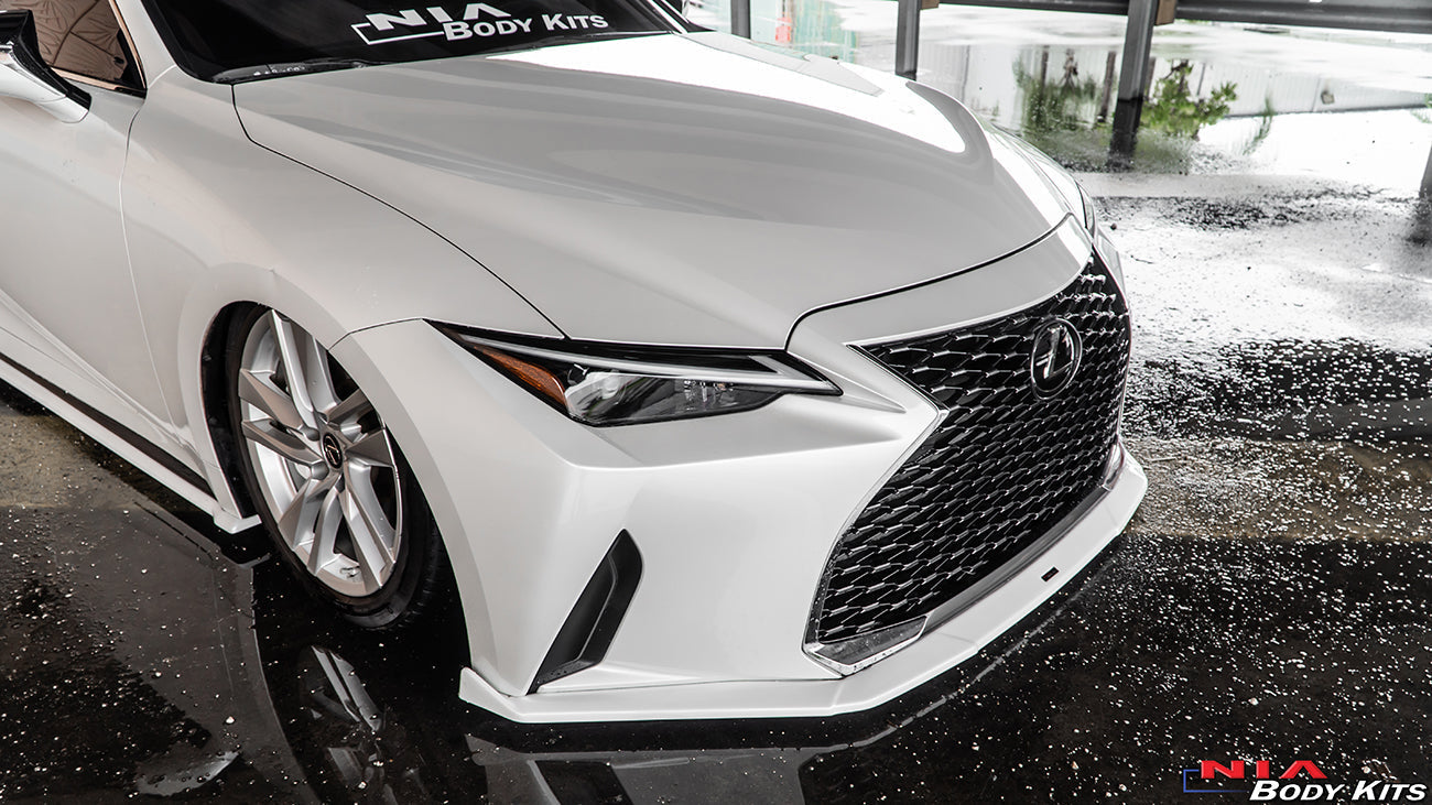 Lexus IS Base Model Full Splitter Lip Body Kit + Bumper Extension (Front, Sides, Rears, Diffuser) 2021+