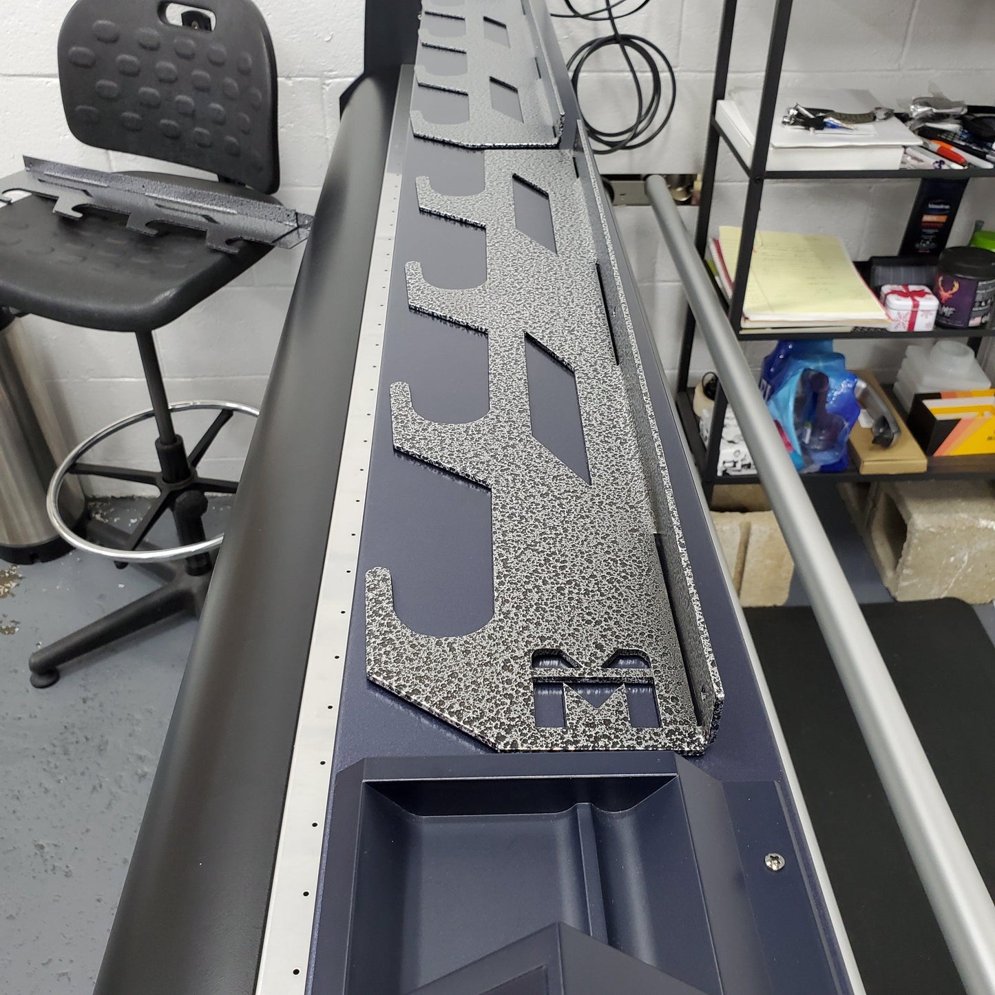 Wall-Mounted Vinyl, Tint, Paper & Cloth Wrap Rack - Modular Storage | Martin Metalwork"