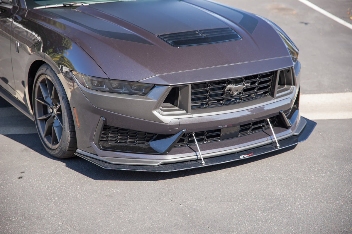 Carbon Fiber  Front Wind Splitter- 2024 - 2024 Ford Mustang Base Dark Horse
