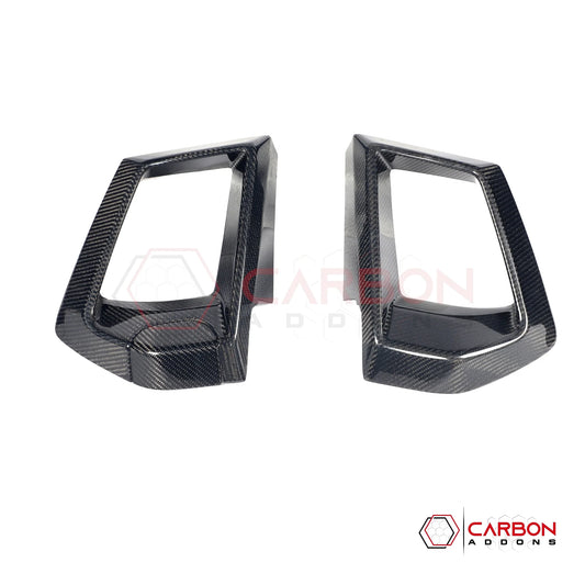 2024+ Ford Mustang S650 GT Carbon Fiber Front Bumper Grille Trim Covers | 2pcs