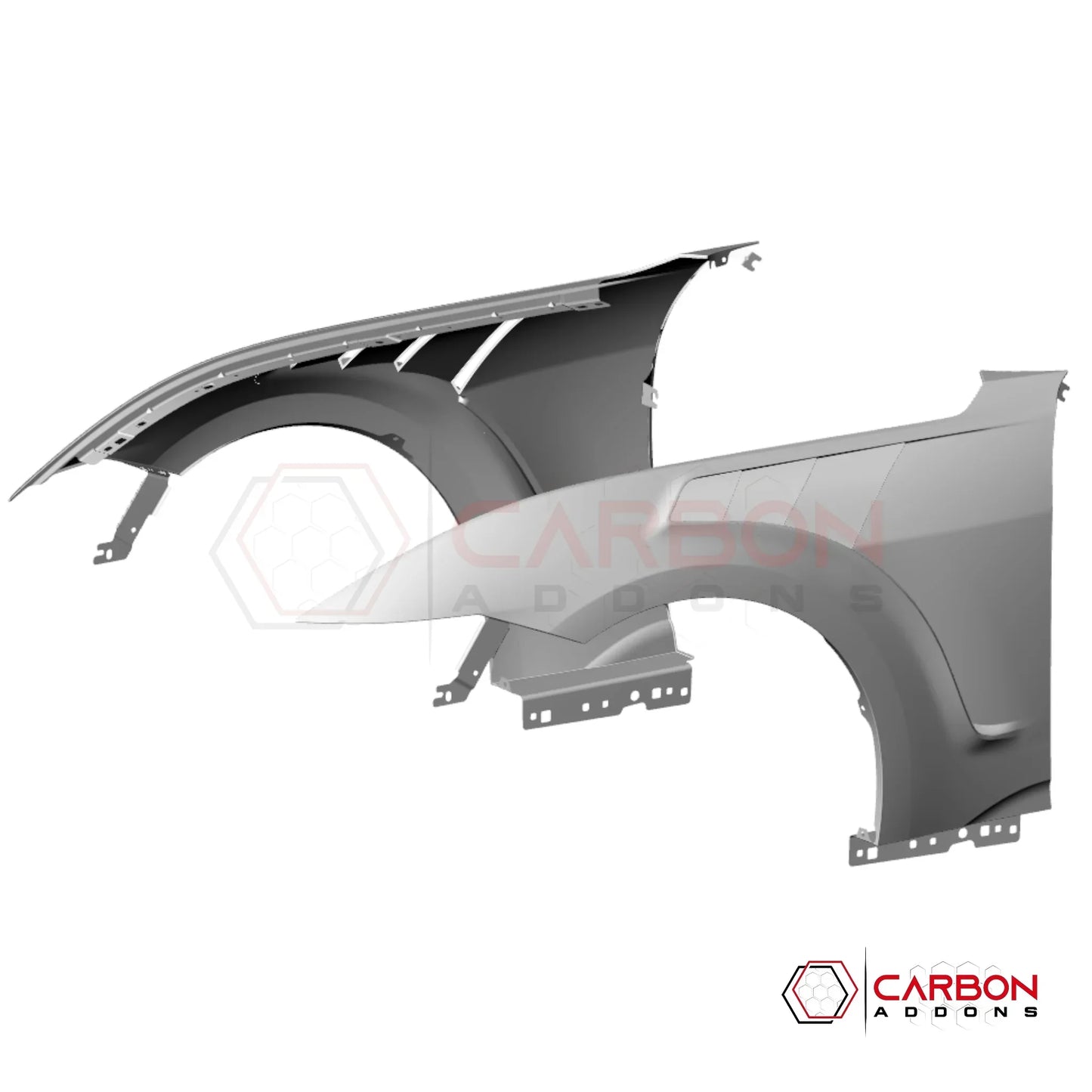 GTD-Style Carbon Fiber Front Fenders for 2024+ Ford Mustang (V2)