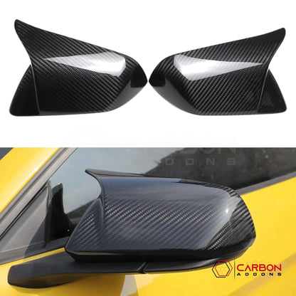 2024+ S650 Mustang M Style Carbon Fiber Exterior Side Mirror Cover