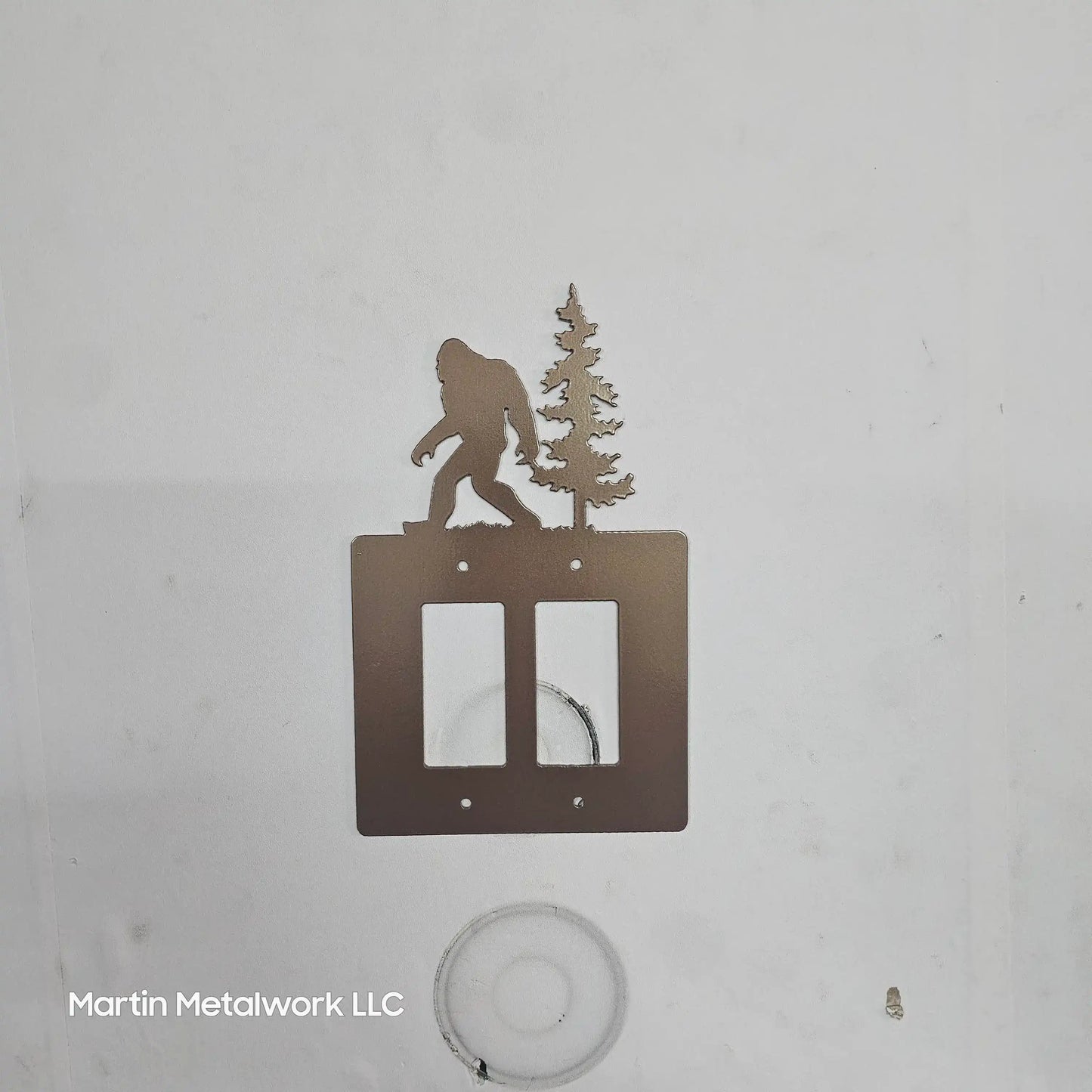 Bigfoot Metal Light Switch Cover – Forest Creature Plate – Powder Coated Steel (Single/Double Gang or Rocker) – Rustic Cabin & Garage Decor