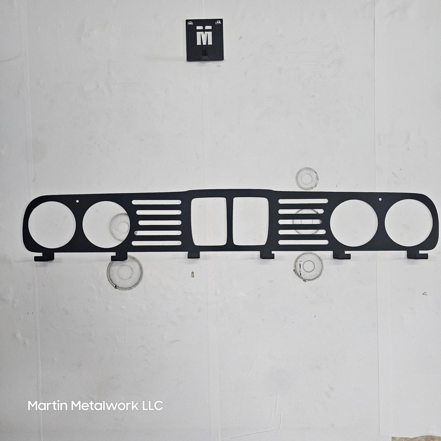 BMW E30 Grill coat Rack – Steel Wall Mounted Coat and Hat Hanger – 20" Classic Euro Car Organizer