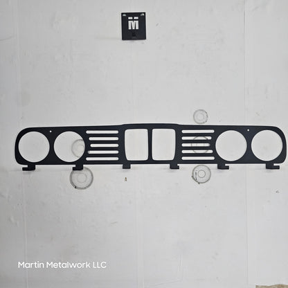 BMW E30 Grill coat Rack – Steel Wall Mounted Coat and Hat Hanger – 20" Classic Euro Car Organizer