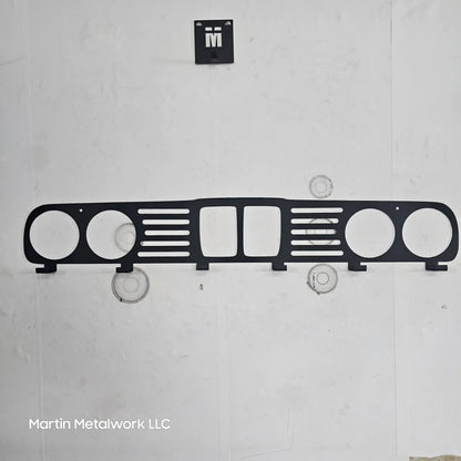 BMW E30 Grill coat Rack – Steel Wall Mounted Coat and Hat Hanger – 20" Classic Euro Car Organizer