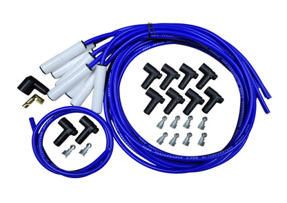 Ton's 8mm Spark Plug Wires White CERAMIC BOOT UNIVERSAL Ford/Chevy Small/Big Block