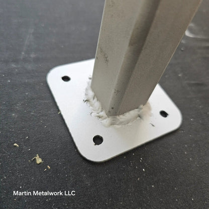 Steel Table Legs for DIY Furniture – 1” Square Post (Set of 2)