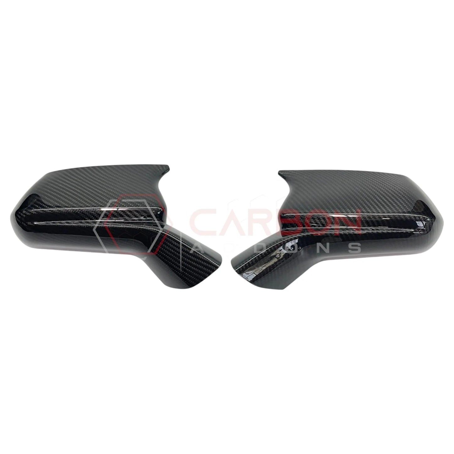 2016-2024 Camaro Real Carbon Fiber M Style Mirror Covers - With Winglet