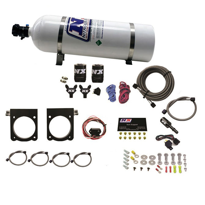 Nitrous Express GEN-V VIPER NITROUS PLATE SYSTEM (50-400HP) W/ 15LB BOTTLE NX-20970-15