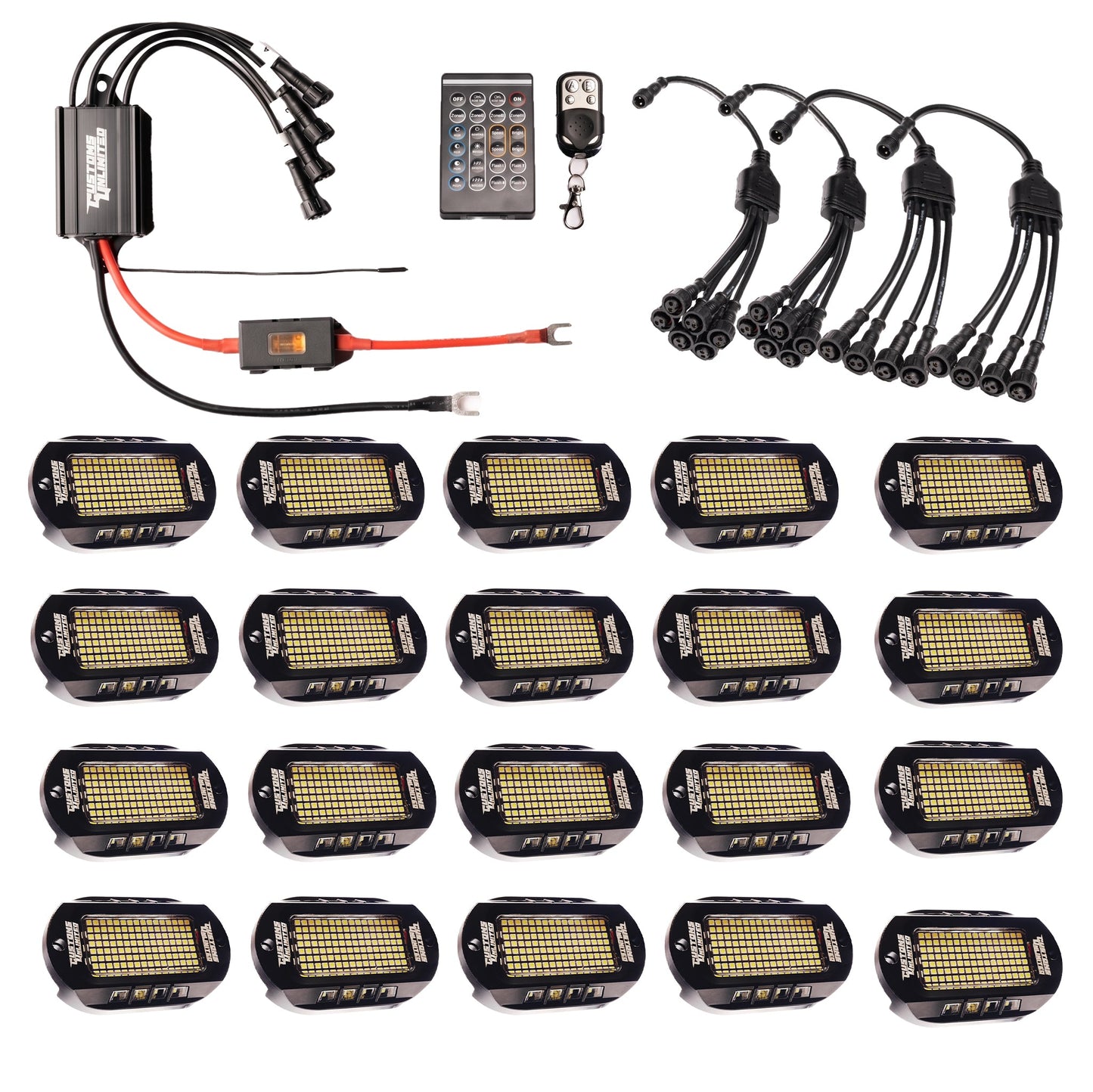 Pure White 144 LED Plug & Play Blazing Rock Light Kit