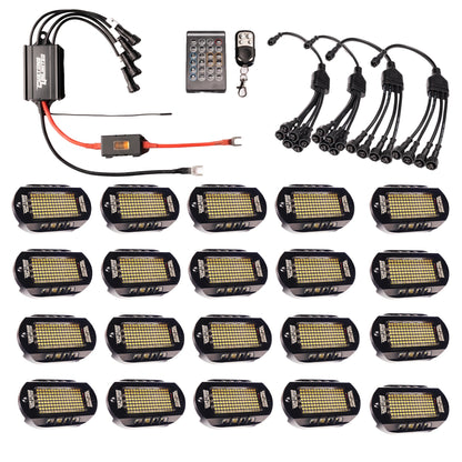 Pure White 144 LED Plug & Play Blazing Rock Light Kit
