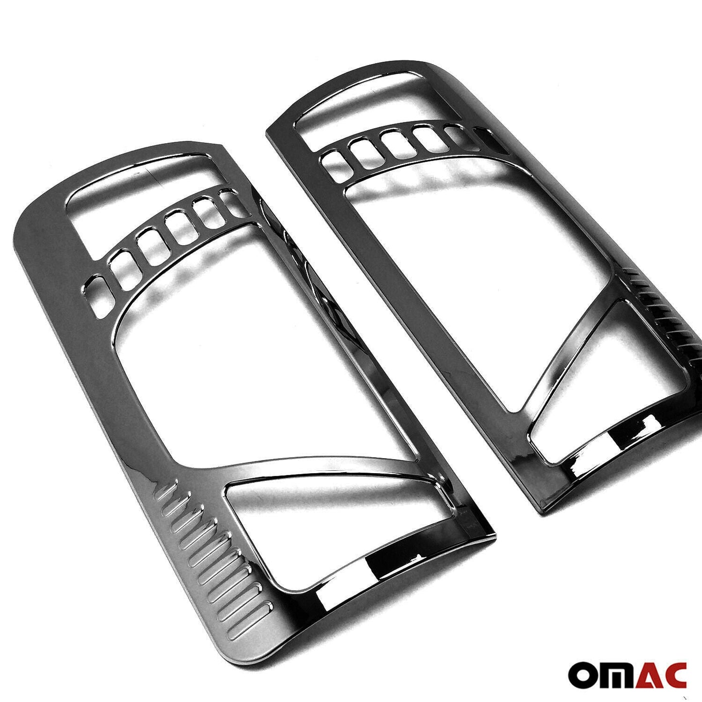 OMAC Trunk Tail Light Trim Frame for Ford Transit Connect 2010-2013 Dark Chrome 2 Pcs 2622101B