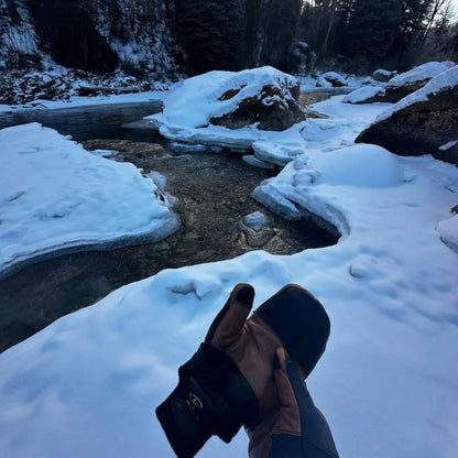 5280 Water Buffalo Leather Mitten - Black