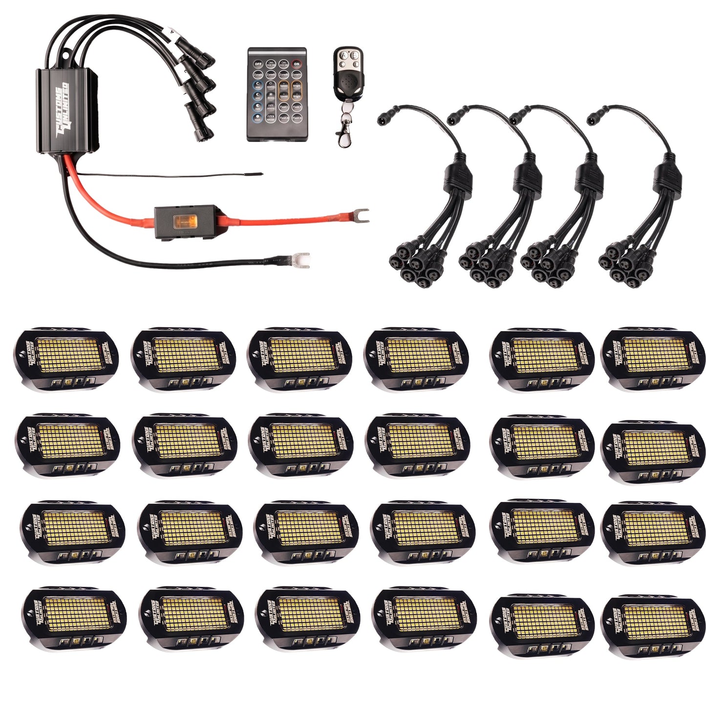 Pure White 144 LED Plug & Play Blazing Rock Light Kit