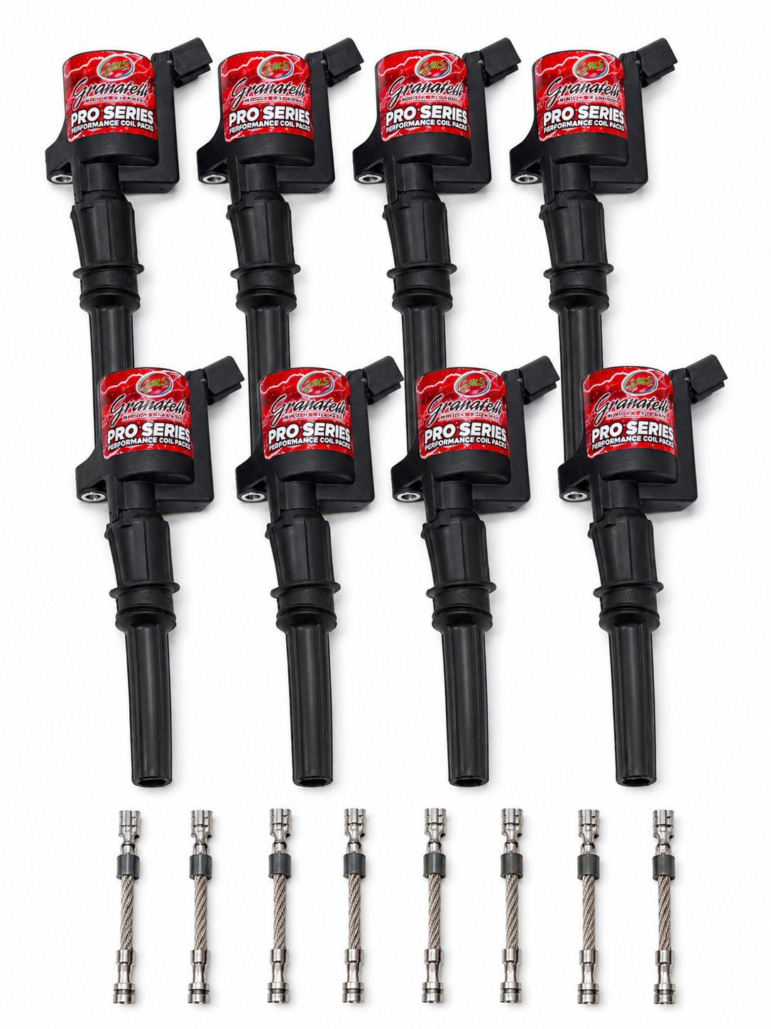 Granatelli 2005–2014 Ford 4.6L/5.4L 3V 42K Hot Street Black Coil Pack Set – 25-3001